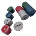 Ver imagem 2 de Jogo de Poker Chips Profissional 100 Fichas + 2 Decks de Cartas Fine Gift