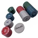Ver imagem 2 de Jogo de Poker Chips Profissional 100 Fichas + 2 Decks de Cartas Fine Gift