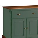 Ver imagem 2 de Balcão Buffet 3 Portas 2 Gavetas 60803 Hannover Linz Móveis - Verde Musgo/imbuia Glazer
