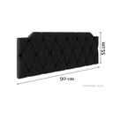 Ver imagem 3 de Cabeceira Estofada Kelly Dobrável Box Solteiro 0,90cm Suede- Preto