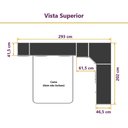 Ver imagem 4 de Guarda Roupa Dormitório Modulado Casal 1,38 M Canto Paris Luciane M15:azul