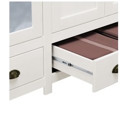 Guarda-roupa 4 Portas 2 Gavetas Topázio Madeira Pinus Branco/freijó - Finestra - 6