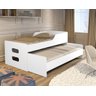 Bicama com Grade de Proteção Solteiro Reforçada Elis 100%mdf:branco - 2