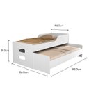 Ver imagem 3 de Bicama com Grade de Proteção Solteiro Reforçada Elis 100%mdf:branco