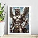 Ver imagem 1 de Quadro Deus Himeros - Arquétipo 24x18cm - com Vidro:madeira Preta