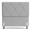 Ver imagem 6 de Cabeceira Cama Box Casal King Size Mel 195cm com Frame Linho Cinza Claro - Desk Design