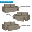 Ver imagem 5 de Sofá Retrátil e Reclinável 3 Lugares com Porta Copos 230cm Tobago Yescasa
