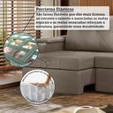 Ver imagem 7 de Sofá Retrátil e Reclinável 3 Lugares com Porta Copos 230cm Tobago Yescasa