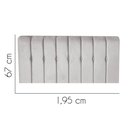 Ver imagem 2 de Painel Estofada Kiara 195cm King Size Box Quarto Suede Cinza Claro - Gat Magazine