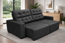 Ver imagem 1 de Sofá Retrátil e Reclinável Siena 2.00m Super Pillow - Preto