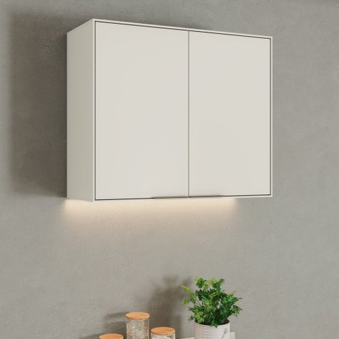 Armário Aéreo 2 Portas 80cm 100% MDF Fineze Henn
