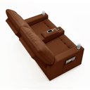 Ver imagem 5 de Poltrona do Papai Reclinável Sala de Cinema 2 Lugares Manual Baú Usb Veludo Terracota