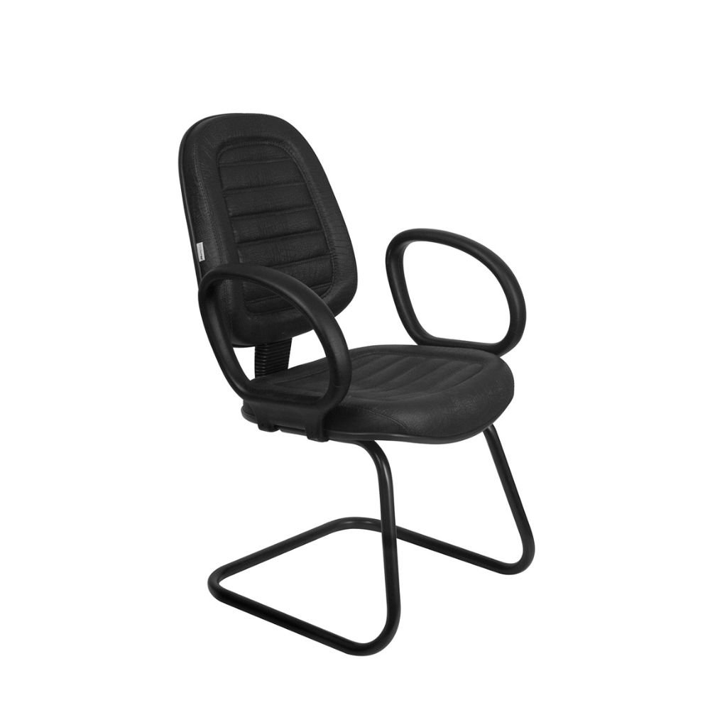 Cadeira de escritório Internauta fixa preta com braço corsa - 1