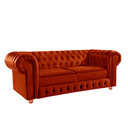 Ver imagem 1 de Namoradeira Chesterfield Bourbon 3 Lugares Via Encanto Veludo Cobre