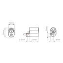 Ver imagem 3 de Cilindro Bipartido para Reposição da Fechadura Fama 091zcr Cromado 3f