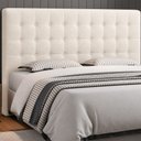 Ver imagem 1 de Cabeceira para Cama Box Casal 140cm Libia Bouclé Off White - Sallar Home