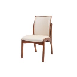 Cadeira Yumi Design Premium em Madeira Cor Canela:facto Pérola - 1