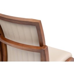 Cadeira Yumi Design Premium em Madeira Cor Canela:facto Pérola - 3