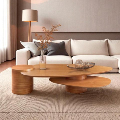 Mesa de Centro para Sala de Estar Pétala 100% MDF