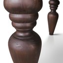 Ver imagem 4 de Mesa de Jantar Madeira Maciça 320cm para 12 Lugares Pés Torneados Flower Castanho Canela