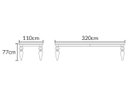 Ver mais imagens de Mesa de Jantar Madeira Maciça 320cm para 12 Lugares Pés Torneados Flower Castanho Canela