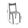 Mesa de Jantar Pequena com 4 Cadeiras Preto Carvalho Manteiga Adel Slim Jm Móveis - 4