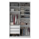 Ver imagem 5 de Guarda Roupa Solteiro 100% MDF BP com 2 Portas Espelho Zermatt Branco