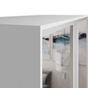 Ver imagem 7 de Guarda Roupa Solteiro 100% MDF BP com 2 Portas Espelho Zermatt Branco
