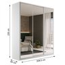 Guarda Roupa Casal 100% MDF BP com 3 Portas Espelho Zermatt - 4