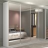 Guarda Roupa Casal 100% MDF BP com 4 Portas Espelhos Zermatt - 1
