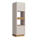 Ver imagem 4 de Torre Quente com Canto Arredondado 2 Portas 1 Gaveta Ripada Fecho Click 2 Nichos 2 Prateleiras 68cm