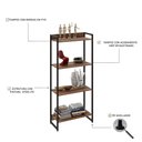 Ver imagem 3 de Estante Livreiro Multiuso Dynamica Industrial 60cm 4 Prateleiras C08 Nogal - Mpozenato