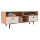 Ver imagem 1 de Rack de Tv até 60 Pol. Maiorca com 2 Portas - Freijó / Off White