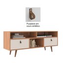 Ver imagem 4 de Rack de Tv até 60 Pol. Maiorca com 2 Portas - Freijó / Off White