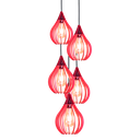 Ver imagem 1 de Combo 5 Pendentes Chile, Luminária de Teto Cozinha e Sala, Lustre Gota Rústico em Madeira MDF (18x25