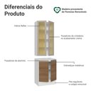 Ver imagem 4 de Kit Balcão + Cristaleira 60 Cm Branco/rustic/crema Smart 100% Mdf Madesa
