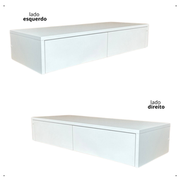 Mesa de Cabeceira Penteadeira com 2 Gavetas 80x15x30cm - 5