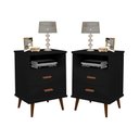 Ver imagem 1 de Kit 2 Criado Mesa de Cabeceira Decore Itália: Preto