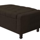 Ver imagem 3 de Calçadeira Baú Queen Everest P02 160cm para Cama Box Corano - Doce Sonho Móveis Marrom