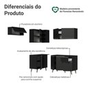 Ver imagem 4 de Armário de Cozinha Completa de Canto 325 Cm Preto Nice Madesa 06 Preto