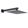 Ducha Chuveiro Inox 20x20 Quadrado Parede Preto Fosco Suporte Luxo Banheira Piscina Area Externa - 5