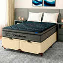 Ver imagem 1 de Cama Box Bau Begetiza + Colchão Casal Confort Black Espuma Soft Gel Ortobom
