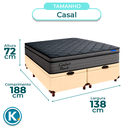 Ver imagem 2 de Cama Box Bau Begetiza + Colchão Casal Confort Black Espuma Soft Gel Ortobom