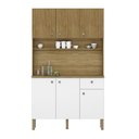 Ver imagem 1 de Armário de Cozinha S Style Freijó Supremo Ripado 6 Portas 1 Gaveta MDF-MDP 111cm Kit'S Paraná