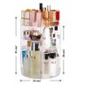 Prateleira Porta Maquiagem 4 Andares Organizador de Cosmeticos Giratorio Perfumes Suporte Acrilico C - 7