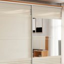 Ver imagem 3 de Guarda Roupa Casal com Espelho 267cm 2 Portas 100% MDF TW603E Freijó/Off White - Dalla Costa