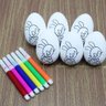 Kit 24 Ovos de Páscoa Infantil para Colorir Canetas Coelho - 3