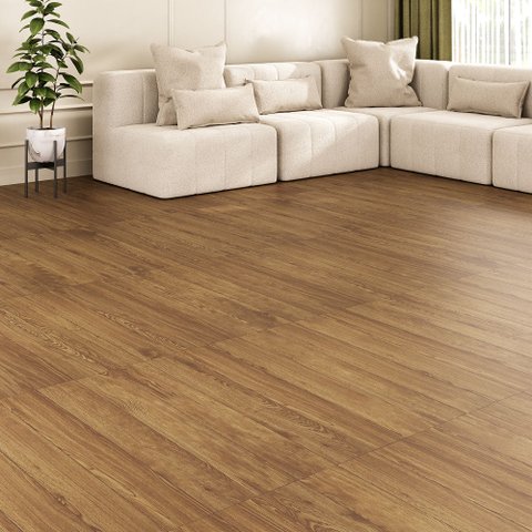 Piso Vinílico Autocolante Régua Amadeirado por M² Jacarandá Tubrax