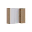 Ver imagem 1 de Armário de Parede Modulado Canto Reto 95cm 2 Portas Slim Luciane