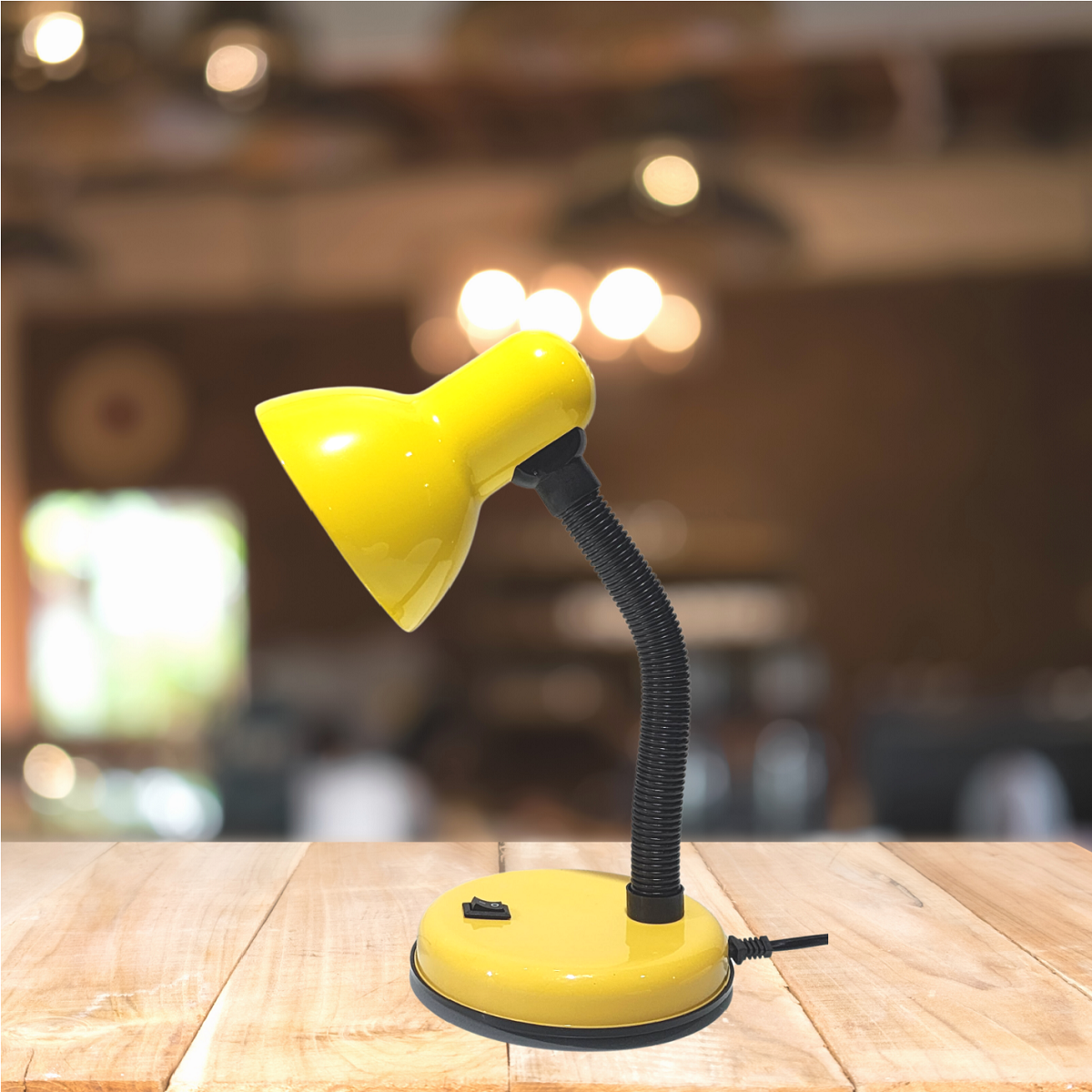 Ver imagem 3 de Luminária Mesa Abajur 35cm Articulada Flexível + Lâmpada Led Pt-06 Cor: Amarelo